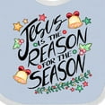 thumbnail image 4 of Inktastic Jesus is the Reason for the Season Christmas Bells and Stars Boys or Girls Baby Bib, 4 of 4