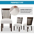 thumbnail image 4 of Dining Chair Seat Cover Stretch Spandex Chair Seat Covers Chair Seat Cushion Slipcovers for Dining Room Kitchen Chairs Removable Washable Chair Seat Covers - Set of 2, Off White, 4 of 8