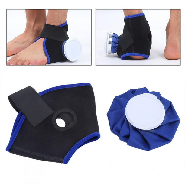 Envoltura de hielo para tobillo y pie, bolsa de hielo para lesiones de tobillo, bolsa de hielo para talón de tobillo para esguince de tobillo, lesiones del tendón de Aquiles, fascitis plantar, bursiti Amonsee NO