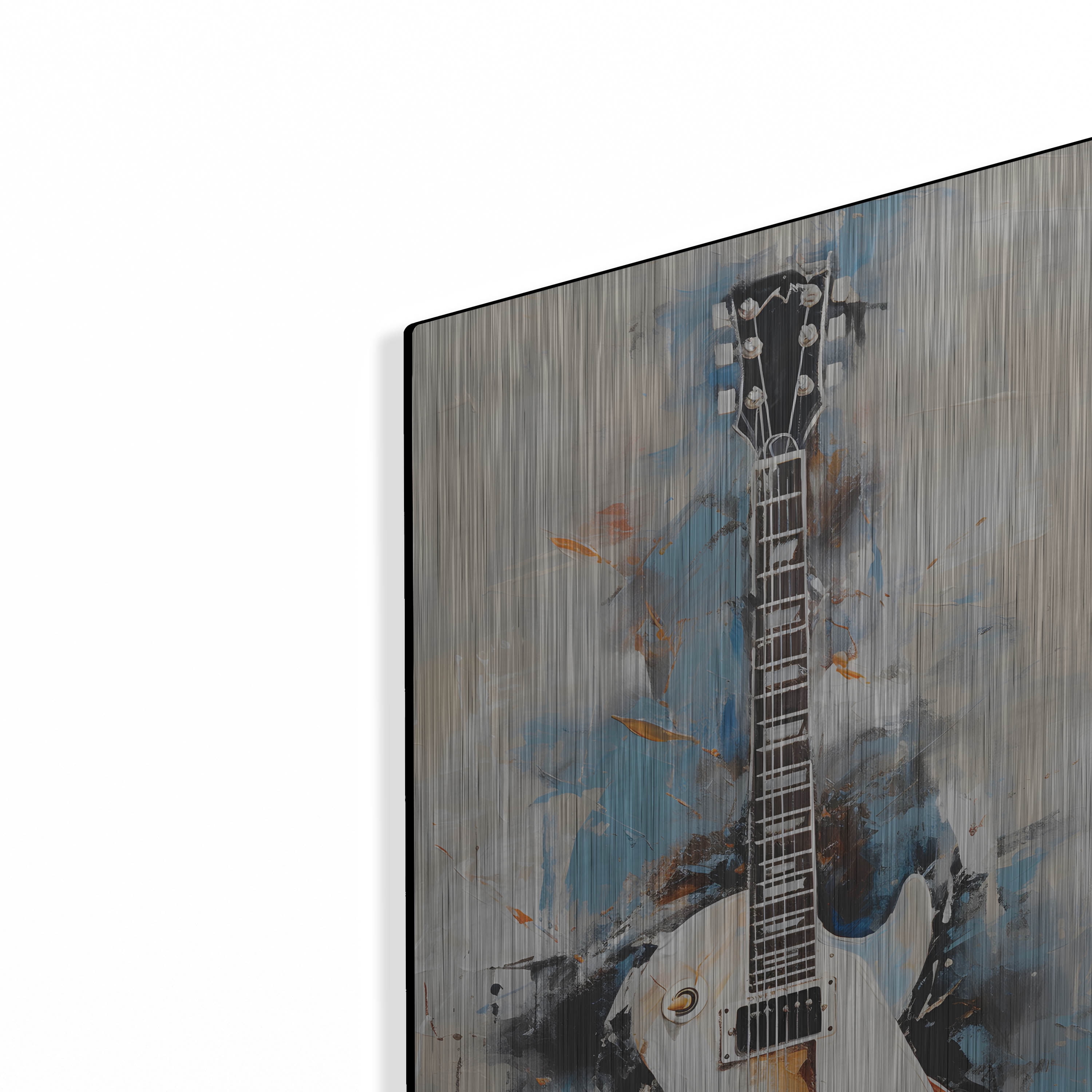 Luxe Metal Art 'Les Paul 8'  by Sean Parnell Metal Wall Art, 12" x 24"