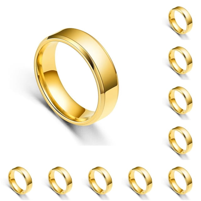 Guardurnaity Unisex banda anillo nupcial esposa marido nudillo mano joyería fecha diario personalizado cumpleaños vacaciones regalos oro tamaño Type2 NO2