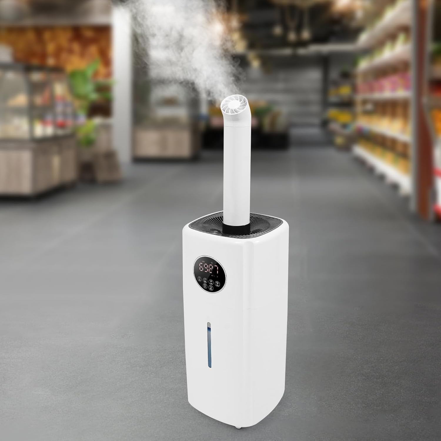 Humidifiers for Large Room Whole House Humidifier for Home 2000 sq. ft, 5.5Gal Cool Mist Top Fill Floor Humidifier 21L 2000ML/H Dual 360° Nozzles 3 Speed, Timer Function