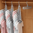 thumbnail image 3 of Bxaolu Space Saving Hangers 9-Hole Heavy Duty for Closet Organizers and Storage 3Pack, 360° Swivel Hook, Cascading Design for Wardrobe, Apartment, RV Storage, Home Essentials, 3 of 7