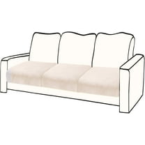 Couch Covers, 3 Pieces Couch Cushion Cover Velvet, Seat Cushion Cover, Stretch Sofa Covers, Separate Sectional Sofa Slipcovers, Furniture Protector(3-Seater or Backrest, Beige)