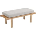 thumbnail image 4 of Meridian Furniture Naya Cream Chenille Fabric Bench, 4 of 9