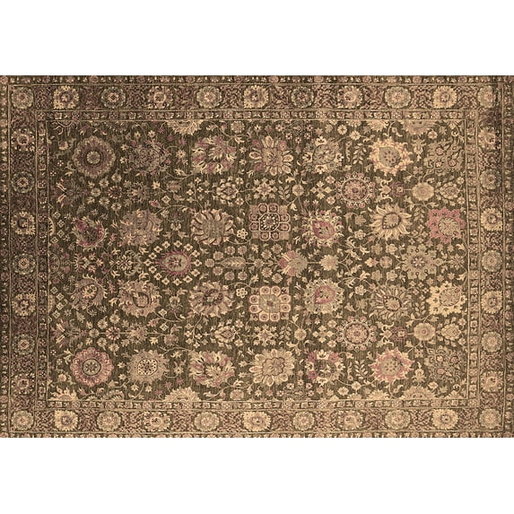 Ahgly Company Indoor Rectangle Oriental Brown Industrial Area Rugs, 6' x 9'