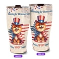 thumbnail image 2 of Democratic Pomeranian Making Woof Count Election 2024 30oz Stainless Steel Tumbler Insulated Cup with Lid Pom Dog Lover Gifts - 01001, 2 of 5