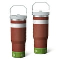 thumbnail image 2 of 1pc football 30oz Tumbler with Straw & Handle - Insulated Stainless Steel Cup | Holiday Gift for Man Women (Christmas, Valentine's, Birthday), 2 of 7