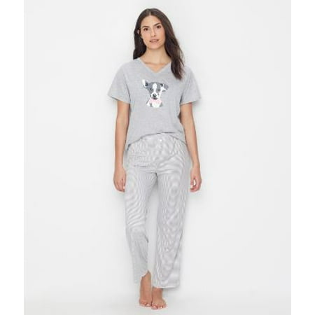 ED Ellen DeGeneres Womens Don't Stop Dreaming Knit Pajama Set Style-E70172