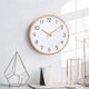 thumbnail image 2 of Reloj literario de madera maciza con barrido silencioso, diseño sencillo, reloj nórdico de madera, reloj de pared de madera s202412243397, 2 of 5
