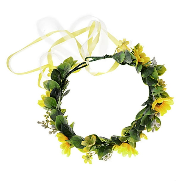 corona corona,accesorios para el cabello de corona de flores florales,diadema novia tocado headwear fiesta guirnalda,Tocado de guirnalda de corona de flor de hoja hecho a mano,Guirnalda de pelo