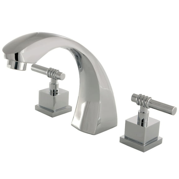 Kingston Brass KS4361QL Fortress Two-Handle Deck Mount Roman Tub Faucet, Polished Chrome