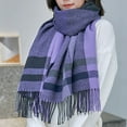 thumbnail image 4 of Bufanda de invierno, Bufandas cálidas, Accesorios para clima frío, Bufandas con flecos, 4 of 5