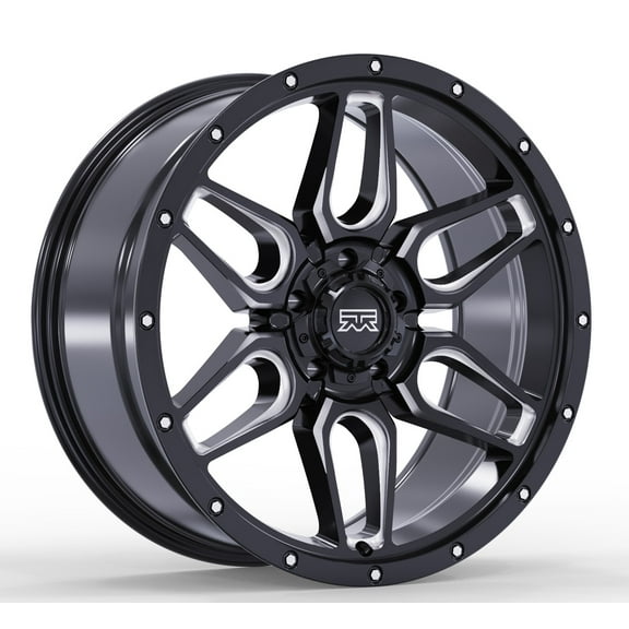17x8.5 Mudder Trucker MT317 Barrier Black Milled 5x127 5x5 ET18 Wheel Rim