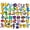 47 styles of suits, variant on 47 Pcs Cartoon PVC Shoe Charms for Clog Sandals, Cute Shoes Decoration Charms for Teen Adults Party Gifts