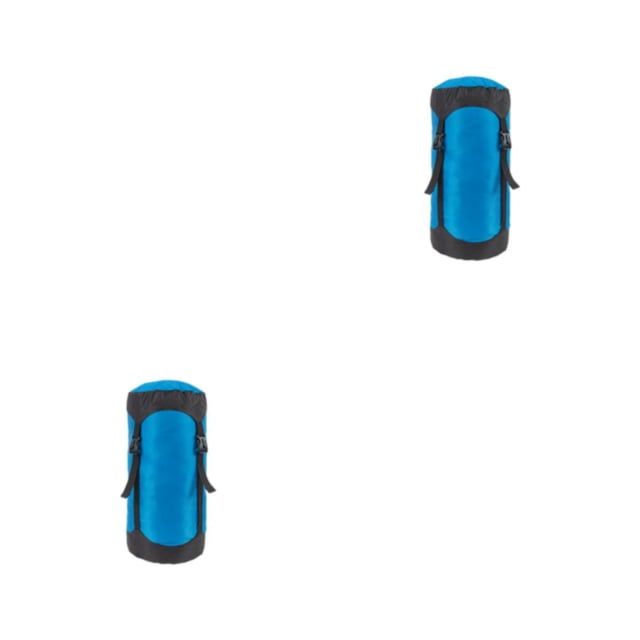 QualitChoice Sac de Compression à Cordon 1/2/3/5 Sac de Rangement pour Accessoires de Camping Randonnée Escalade Bleu/m 2 Pcs