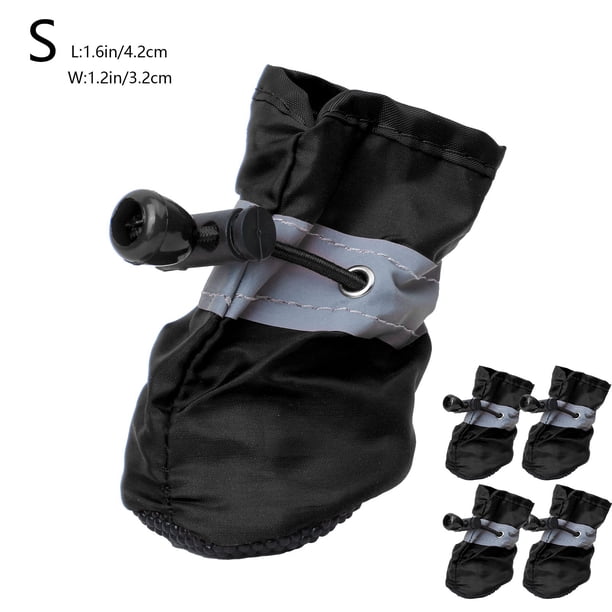 RKSTN dogs shoes Dog Shoes For Small Dogs Dog Shoes Paw Protector With Reflective Straps Non Slip And Water Proof Dog Booties Puppies 4PC