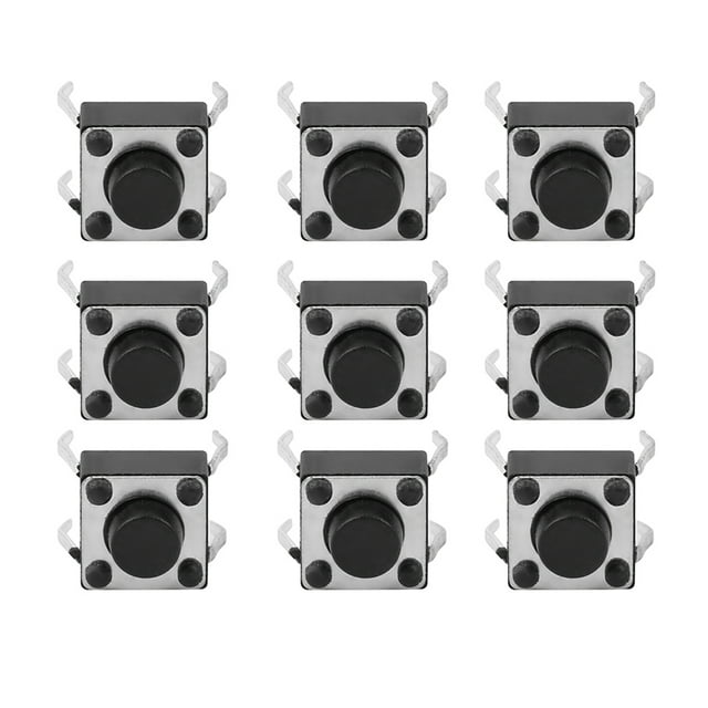 Interrupteur Tactile, 100 Pcs Interrupteur Tactile Momentané à Bouton-Poussoir Interrupteur Tactile à Bouton-Poussoir Utilisation Pratique