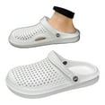 thumbnail image 3 of HNMKIU Men's Slippers for Beach and Leisure with Open Toe Design Easy on Style EVA Summer Footwear for Relaxing Casual Shoes for Men 01_White,45, 3 of 8