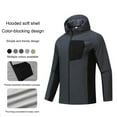 thumbnail image 5 of Hoodies Men Zip up Lightweight Sweatshirts Running Hoody Pullover Men's Active Waterproof Jacket Wicking Long Sleeve Fall Hooded Top Climbing Windbreak Coat Loose Fit Outwear, 5 of 5