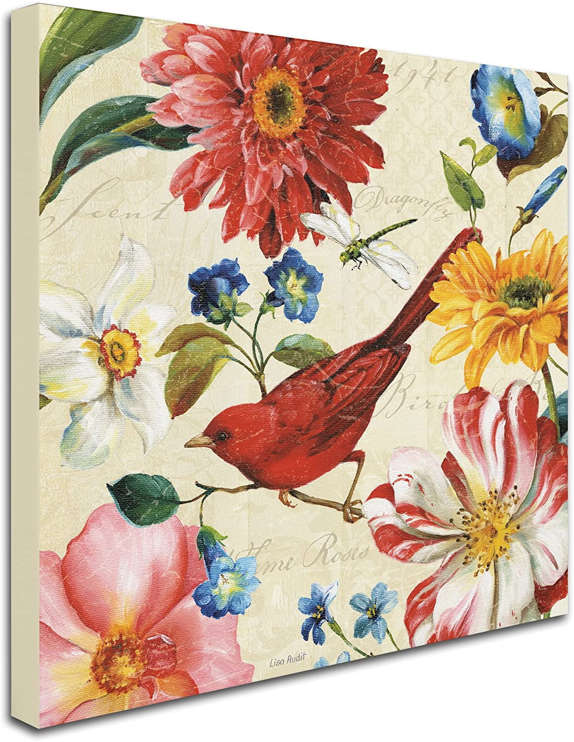Trademark Fine Art "Rainbow Garden III Cream" Canvas Art by Lisa Audit