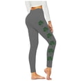thumbnail image 4 of Hueook St. Patrick's Leggings with Pockets Yoga Pants Women's St. Patrick's Day Printed High Waist Yoga Long Yoga Pant Running Yoga Loose Leisurely Pants Gray 3X, 4 of 6