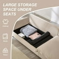 thumbnail image 5 of 125.98 Inch Sailing Design Modular Sectional Cloud Sofa with Storage, Modern Deep Seat Couch w/Throw Pillows & Removable Backrest for Living Room Bedroom Apartment,Light Khaki, 5 of 8