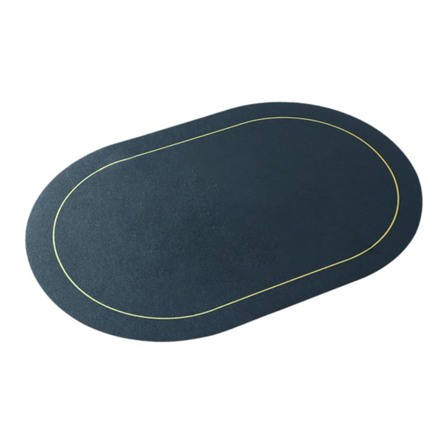 Tapete para mesa de cocina, tapete de PU, antideslizante, lavable, Mantel Individual de cuero sintético, tapete ovalado para mesa de comedor, hogar y azul