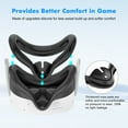 thumbnail image 2 of Silicone Cover Set for Oculus/Meta Quest 3S/Edition, VR Accessories for Meta Quest 3S, Protective Cover Set Includes Controller Grip Cover, Face Cover, VR Shell Cover (Black), 2 of 7