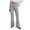 Grey, variant on Women Versatile Trousers Solid Color Elastic Waistband Ruffled Pants Straight Leg Bell-Bottoms With 3D Flower Suitable For Various Occasions