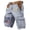 Gray_01, variant on USA 250th Anniversary Men's Vintage Cargo Shorts Patriotic Flag Print Hiking Short with Pockets