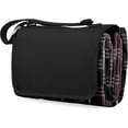 thumbnail image 4 of Picnic TIME Outdoor Picnic Blanket Tote, 59"x51" Foldable Beach & Camping Blanket with Soft Fleece, Water-Resistant Bottom, Adjustable Strap & Zippered Pocket (Black Checkers), 4 of 10