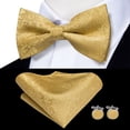 thumbnail image 5 of Chalecos dorados de lujo para hombre, chaleco de seda rojo, azul, verde y dorado, pajarita, conjunto de gemelos y pañuelo, chaqueta de cintura para hombre, corbata alta para boda y oficina, 5 of 5