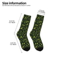 thumbnail image 2 of Rocae Green Branch Olive for Girls Boys Crew Socks,Children's Socks, Kids Socks, Toddler Socks: Daily Wear with Kids School Uniform, 2 of 5