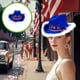 thumbnail image 4 of Fiudx Sombrero con Volantes de Plumas Del Día de La Independencia, Decoración Festiva con Plumas Rojas, Blancas y Azules, Accesorio para Fiestas, Accesorio para Mejorar El Rendimiento, Ideal para Oca, 4 of 6