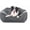 M (25"x 21"x 8"), variant on Comfortable Orthopedic Hooded Dog Bed for Medium Large Breeds, Machine Washable Anxiety Relief Pet Bed with Warm Cave Design, Grey