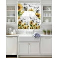 thumbnail image 4 of Sunflower Bee Kitchen Curtains Swag Valance and Tier Curtains Set 24 Inch Length, Vintage Yellow Floral Farmhouse Watercolor Rod Pocket Drape Panels Pair Swag Curtain for Bathroom/Cafe/Window, 4 of 6