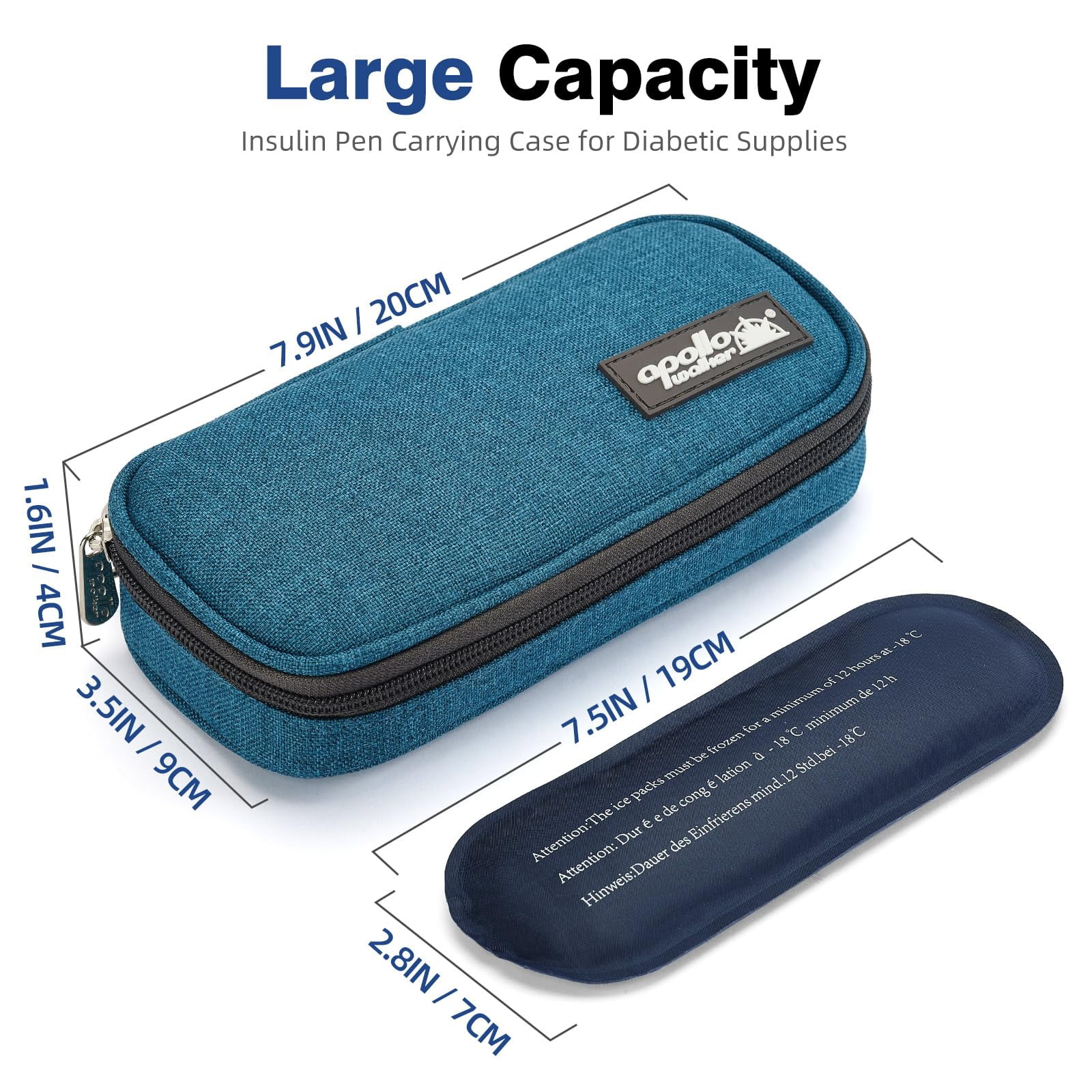 Insulin Travel Cooler Case - Tsa Approved Medication Bag with Ice Packs