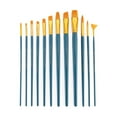 thumbnail image 2 of Royal Brush Zip N' Close 12-Brush Set, Golden Taklon, Long Handle, Filbert, 2 of 6