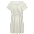thumbnail image 3 of Off White Women's Dress Short Sleeve Summer Sundress Summer Women Clothes, 3 of 7