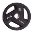 thumbnail image 1 of Disco Olímpico Atom Uretano 25 lb (11.33 kg) | Profesional gym negro, 1 of 6
