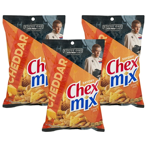 3 Pack Chex Mix Savory Cheddar Snack Mix 8 75 Oz Bag Walmart Com Walmart Com