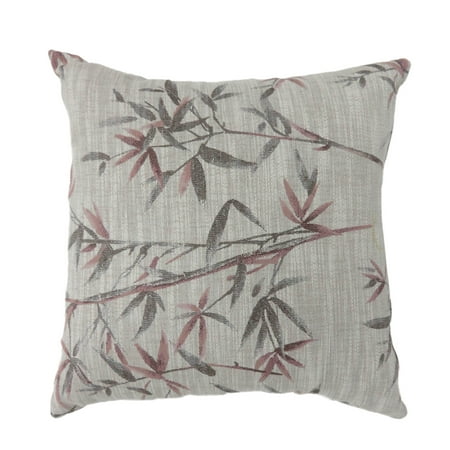 Furniture of America Joe Contemporary Fabric Throw Pillows Set of 2 Red 18 x 18 Calming bamboo leaves on a natural toned fabric are just what you need to create a relaxing nook in your home. These bamboo throw pillows come in various colors to suit your own particular design style. Set includes: Two (2) Decorative Accent Pillows Size options: Small  Large Upholstery color options: Red  Yellow  Blue Upholstery material: 100% polyester Upholstery fill: Foam Bamboo printed throw pillow with beige background These throw pillows work well with coastal  transitional  contemporary  traditional  global and eclectic design decor All dimensions are approximate Small Throw Pillow Dimensions: 18 inches high x 18 inches wide Large Throw Pillow Dimensions: 22 inches high x 22 inches wide