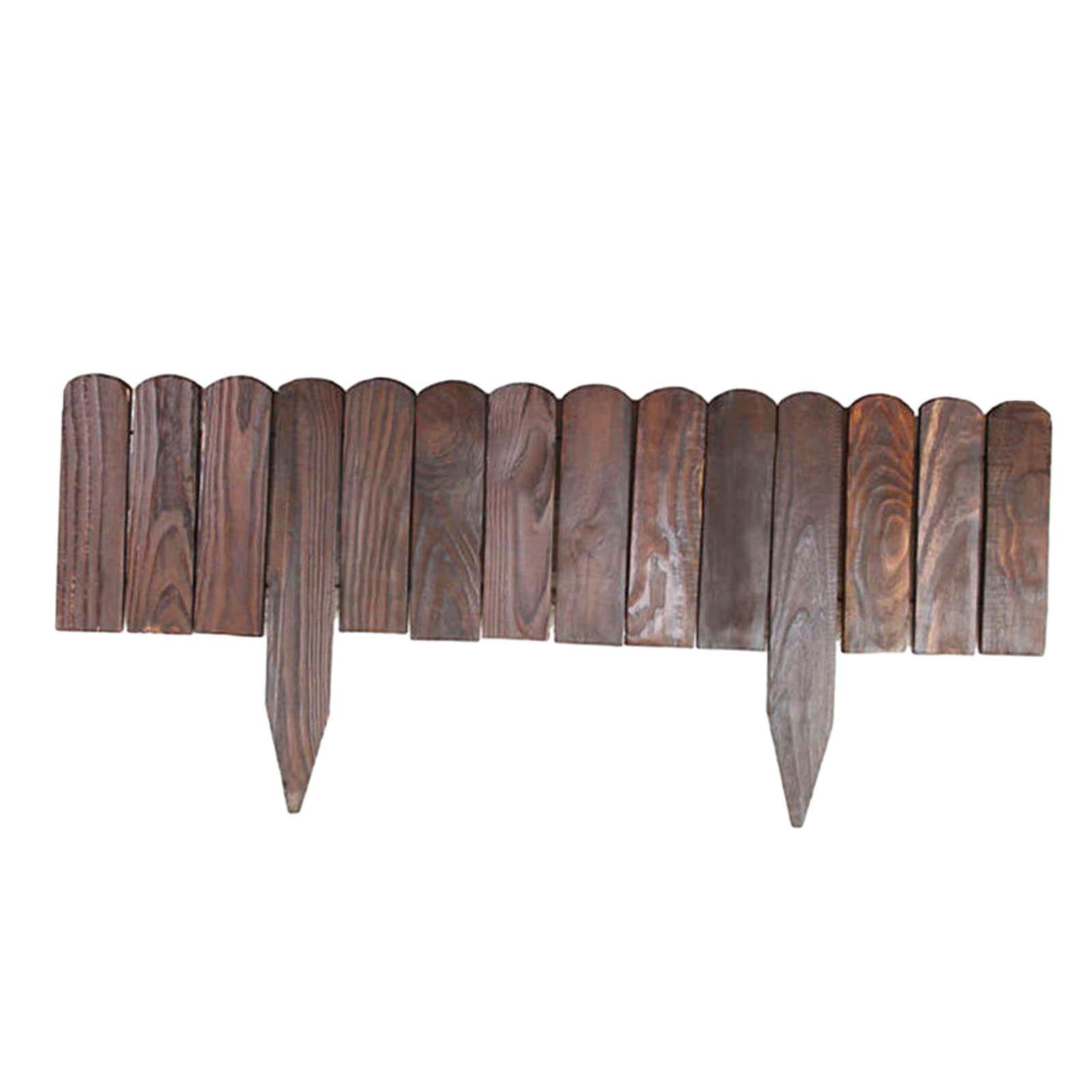 koolsoo Decorative Garden Fence Garden Edging Border Detachable Landscape Border Landscape Decor Gardens Fencing Wooden for Flower Bed into the ground