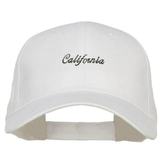 Mini California Embroidered Cotton Cap - White OSFM
