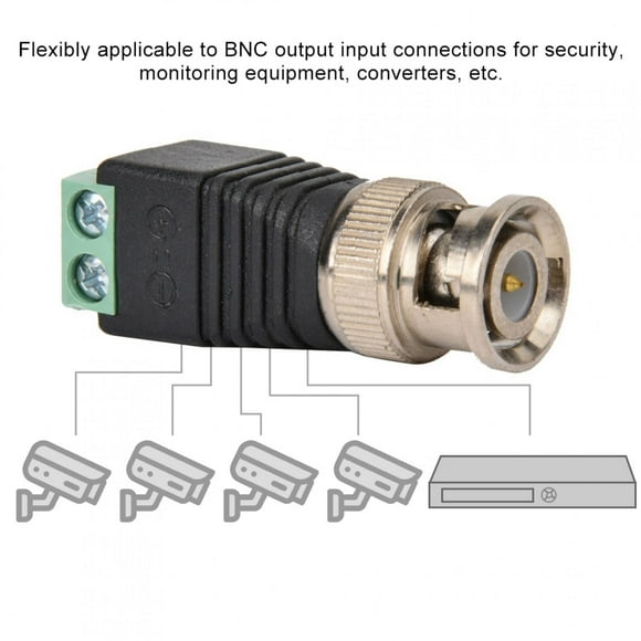 YLSHRF Video Balun Adapter BNC Male Adapter, BNC Connector, For Household Monitoring Equipment Converters