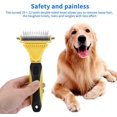 thumbnail image 4 of 2 Sided Dematting Comb Undercoat Rake Dematting Tool Cat Brush for Long Hair, 4 of 7