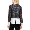 thumbnail image 2 of Maison Jules Womens Lace-Overlay Pullover Blouse, 2 of 2