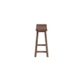 thumbnail image 3 of Art Nouveau Allure 10"L x 17.75"W x 24.25"H Brown Saddle Seat Wooden Counter Stool with Angled Legs and Stretchers for Support, 3 of 8