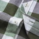 thumbnail image 4 of Penkiiy Camisa de manga larga de franela plaid de hombre Camisa de algodón Casual Camisa ligera Chaqueta 2XL Verde, 4 of 5
